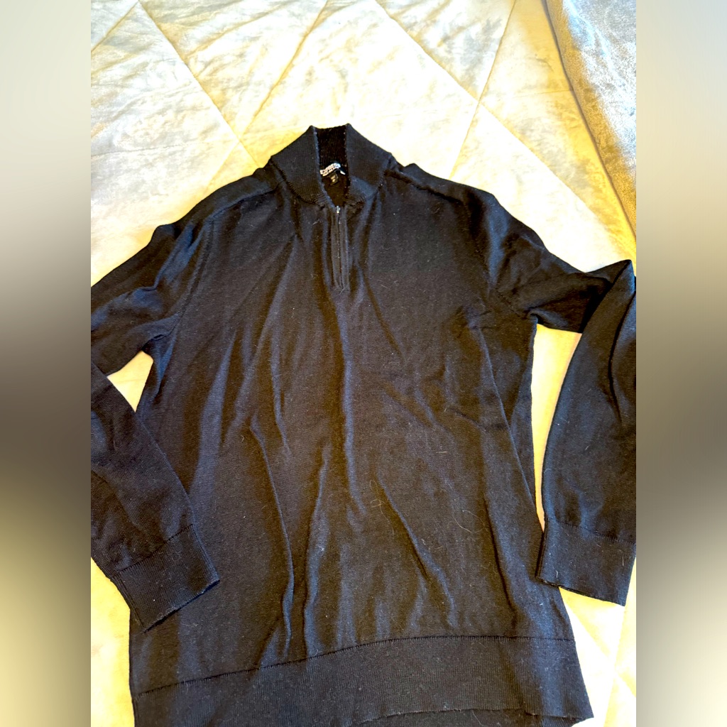 Quarter Zip Black Sweater